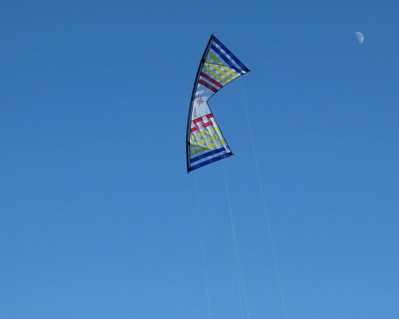 A colorful kite flying