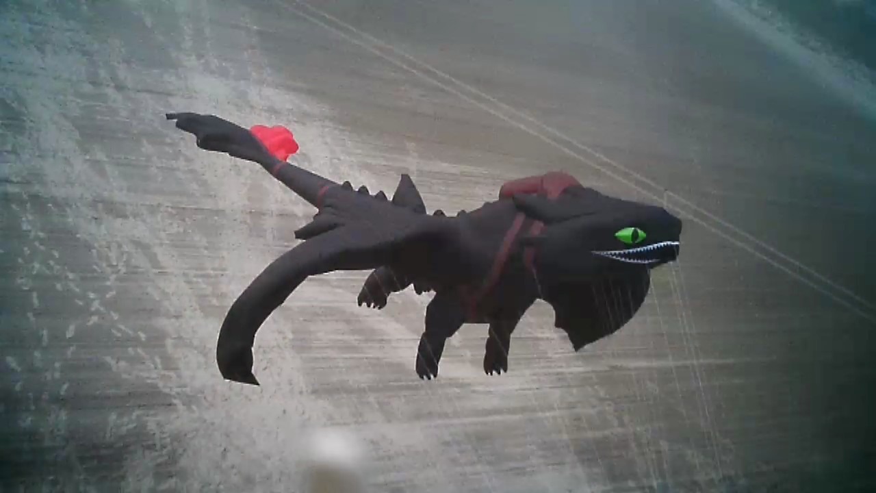 A black dragon kite